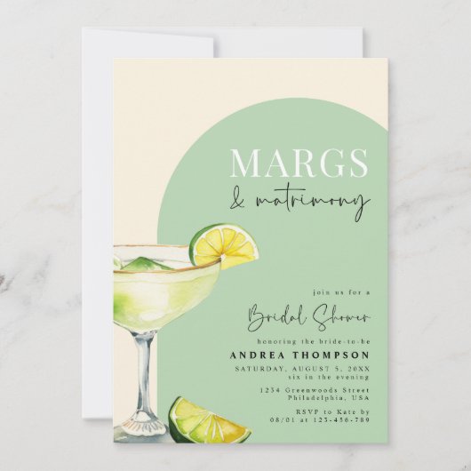 Chique Elegant Margs en Matrimony Vrijgezellenfees Kaart (Voorkant)