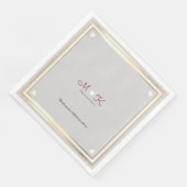 Chique Elegant monogram getrouwd viering receptie Servet (Hoek)