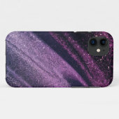 Chique Elegant Paarse Zwart Case-Mate iPhone Case (Achterkant (horizontaal))