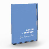 Chique Elegant Plain Stijlvol Blauw Minimalist Fotoblokken (Links)