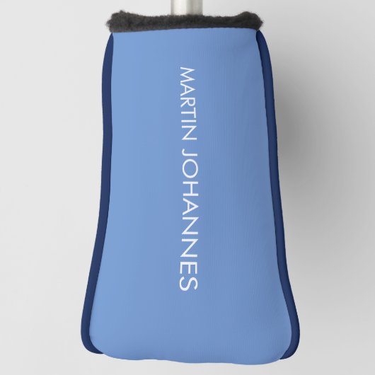 Chique Elegant Plain Stijlvol Blauw Minimalist Golfheadcover (Draai 90)