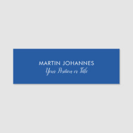 Chique Elegant Plain Stijlvol Blauw Minimalist Naamplaatje