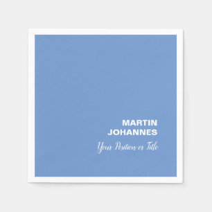 Chique Elegant Plain Stijlvol Blauw Minimalist Servet