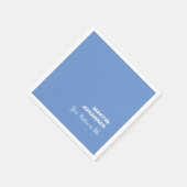 Chique Elegant Plain Stijlvol Blauw Minimalist Servet (Hoek)