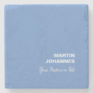 Chique Elegant Plain Stijlvol Blauw Minimalist Stenen Onderzetter