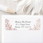 Chique & Elegant Roos Goud Bloemen Retouradres Etiket (Insitu)