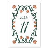 Chique Elegant Roos Lijst Botanische Bloemen Groen Kaart (Voorkant)