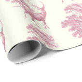 Chique Elegant  Roze Herten in Bos Cadeaupapier (Rol Hoek)