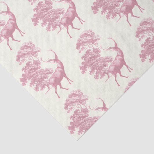 Chique Elegant  Roze Herten in Bos Tissuepapier (Detail)