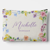Chique Elegant Roze Lila Wildflowers Bruidsmeisje Etui (Voorkant)