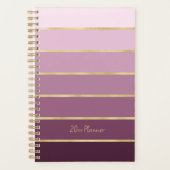 Chique Elegant Roze Stoffig Roos Mauve Aubergine G Planner (Voorkant)