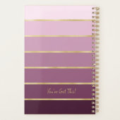 Chique Elegant Roze Stoffig Roos Mauve Aubergine G Planner (Achterkant)