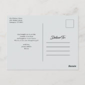 Chique Elegant Script Bruiloft Aangepaste Foto Bed Briefkaart (Achterkant)