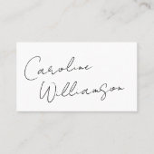 Chique Elegant Script Handschrift Sociale Media Ic Visitekaartje (Voorkant)