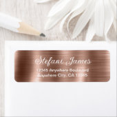 Chique Elegant Script Metallic Roos Gold Label (Insitu)