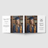 Chique Elegant Script School Embleem Graduation Pa Gastenboek (Volledig)