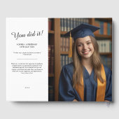 Chique Elegant Script School Embleem Graduation Pa Gastenboek (Achterkant)