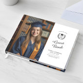 Chique Elegant Script School Embleem Graduation Pa Gastenboek
