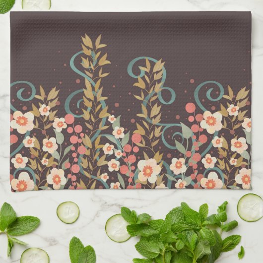 Chique Elegant Stijlvol  bloemenpatroon Theedoek (Gevouwen)