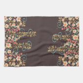 Chique Elegant Stijlvol  bloemenpatroon Theedoek (Horizontaal)