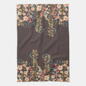 Chique Elegant Stijlvol  bloemenpatroon Theedoek (Verticaal)