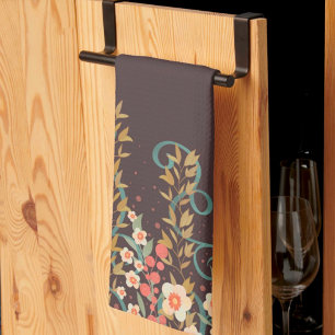 Chique Elegant Stijlvol  bloemenpatroon Theedoek