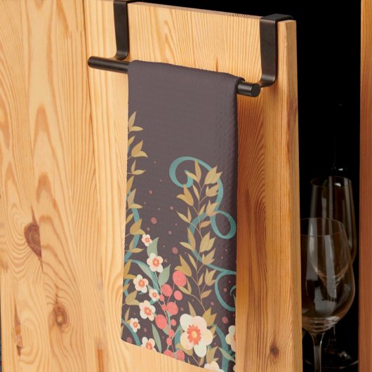 Chique Elegant Stijlvol  bloemenpatroon Theedoek