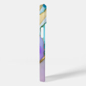 Chique Elegant Violet Blauw Marmer Case-Mate iPhone Case (Achterkant / Rechts)