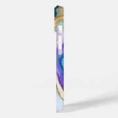 Chique Elegant Violet Blauw Marmer Case-Mate iPhone Case (Achterkant / Links)