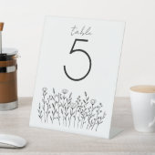 Chique Elegant Wildflower Eenvoudig Aangepast Tafe Reclamebord Met Voetstuk (Insitu)