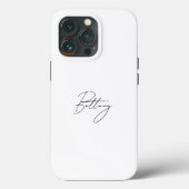 Chique Elegant Zwart Script Calligrafie Naam Case-Mate iPhone Case (Achterkant)
