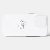 Chique Elegant Zwart Script Calligrafie Naam Case-Mate iPhone Case (Achterkant (horizontaal))