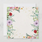 Chique Elegante Aquarel Veldbloemen Bloem Bruiloft Save The Date (Achterkant)