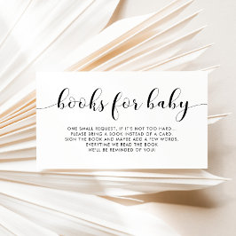 Chique elegante baby shower boek aanvraagkaart informatiekaartje