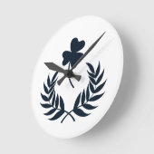 Chique Elegante Bloem Wit Ronde Klok (Hoek)