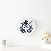 Chique Elegante Bloem Wit Ronde Klok (Huis)
