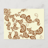 chique elegante bloemencorso bewaar de datum aankondigingskaart (Achterkant)