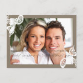  chique elegante bloemencorso bewaar de datum aankondigingskaart (Achterkant)