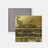  chique elegante bloemencorso bewaar de datum magneet (Voorkant / Achterkant)