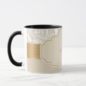 Chique Elegante Bloemendamask Rozen  Mok (Links)