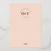 Chique Elegante Boho Stijl Bloemrijke Scriptie Bru Folie Uitnodiging (Achterkant)