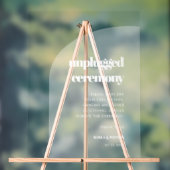 Chique Elegante boog Unplugged ceremonie Frosted Acryl Bord (Neutraal)