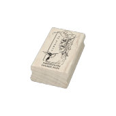 Chique Elegante Botanische Ex Libris Kolibrie  Rubberstempel (Stempel)