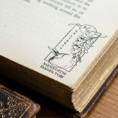 Chique Elegante Botanische Ex Libris Kolibrie  Rubberstempel