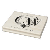 Chique Elegante Botanische Honingbij Ex Libris Rubberstempel (Stempel)