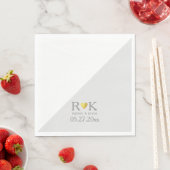 chique elegante bruiloft monogram servet (Insitu)