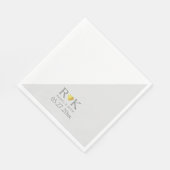 chique elegante bruiloft monogram servet (Hoek)