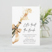 Chique elegante champagne laten we toasten Vrijgez Kaart (Staand voorkant)