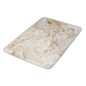Chique, elegante crèmes & lederen bloem textuur lo badmat (Gekanteld)