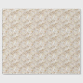 Chique, elegante crèmes & lederen bloem textuur lo cadeaupapier (Vlak)